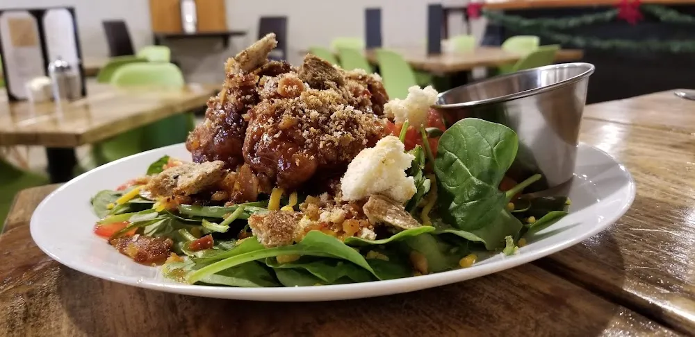 Honey BBQ Boneless Chicken Wing Salad